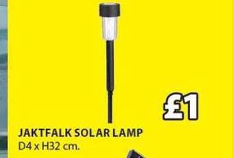 JYSK Jaktfalk Solar Lamp offer
