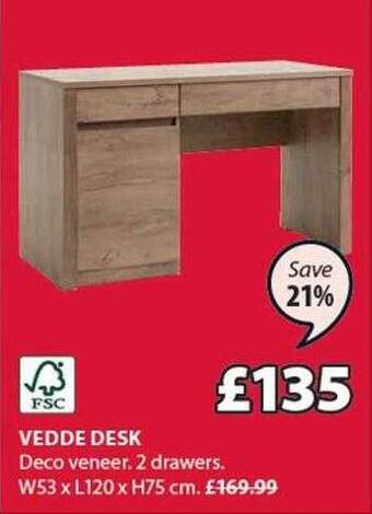 JYSK Vedde Desk offer