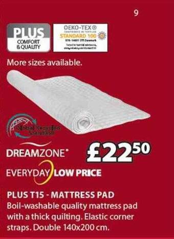 JYSK Plus T15 Mattress Pad offer