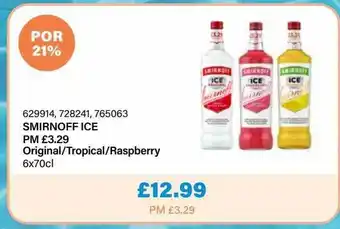 Bestway Smirnoff Ice Original-tropical-raspberry offer