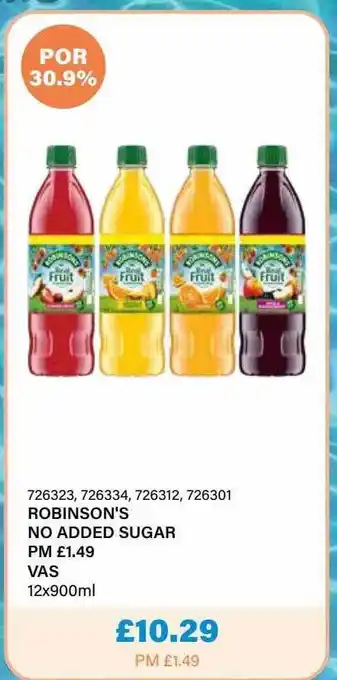 Bestway Robinson's No Added Sugar Vas offer