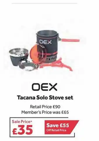 GO Outdoors Oex Tacana Solo Stove Set offer