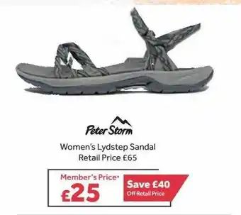 GO Outdoors Peter Storm Women's Lydstep Sandal offer