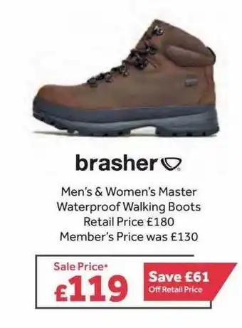 GO Outdoors Brasher Men's & Women's Master Waterproof Walking Boots offer