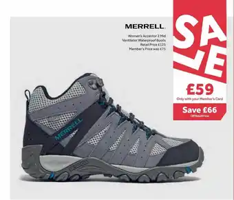 GO Outdoors Merrell Women's Accentor 2 Mid Ventilator Waterproof Boots offer