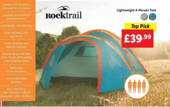 Lidl Lightweight 4person Tent offer