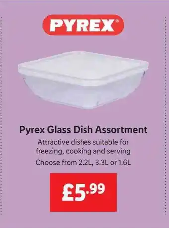 Lidl Pyrex Glass Dish Assortment offer