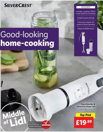Lidl Hand Blender & Smoothie Maker Set offer