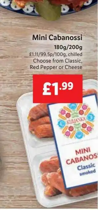 Lidl Mini Cabanossi offer