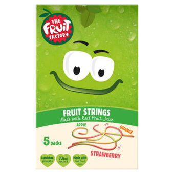 Asda The Fruit Factory Fruit Strings Strawberry, Apple and Orange 5 Pack offer