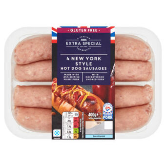 Asda ASDA Extra Special 4 New York Style Hot Dog Sausages offer