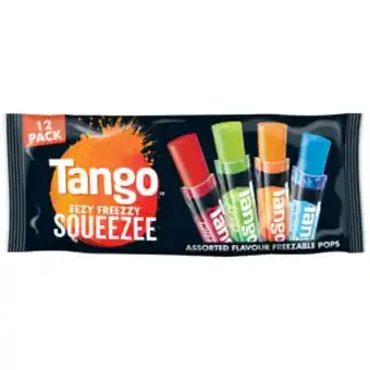 B&M Stores Tango eezy freezzy squeezee ice pops 12pk offer