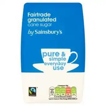 Sainsbury's Sainsbury's fairtrade white granulated sugar 1kg offer