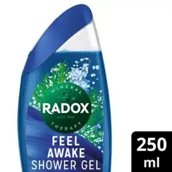 Sainsbury's Radox feel awake 2-in-1 shower gel & shampoo 250ml offer