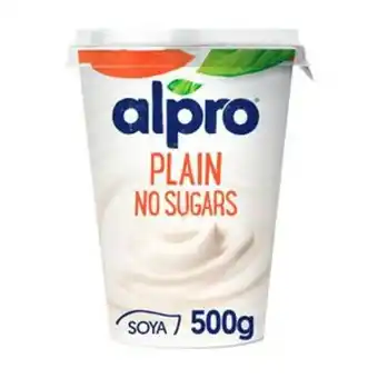 Sainsbury's Alpro plain no sugars yoghurt alternative 500g offer