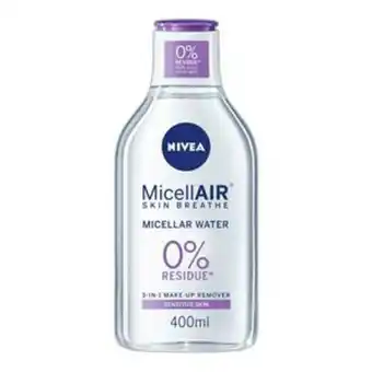 Sainsbury's Nivea micellair micellar water for sensitive skin 400ml offer