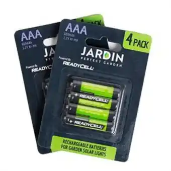 Jardin: readycell rechargeable aaa batteries for solar lights (2 x 4 pack)