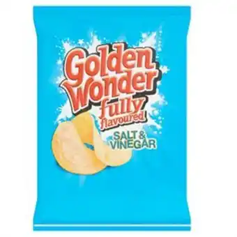 Home Bargains Golden wonder: fully flavoured salt & vinegar crisps (case of 48 x 32.5g packs) offer