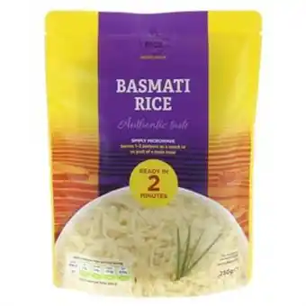Home Bargains Rice: basmati rice microwavable packet 250g (case of 12) offer