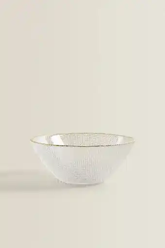 ZARA Bowl with raised gold rim offer