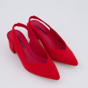 TK Maxx Red sling back bugambilla court shoes offer