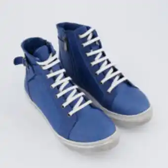 TK Maxx Blue leather high top trainers offer