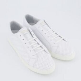 White leather classic trainers