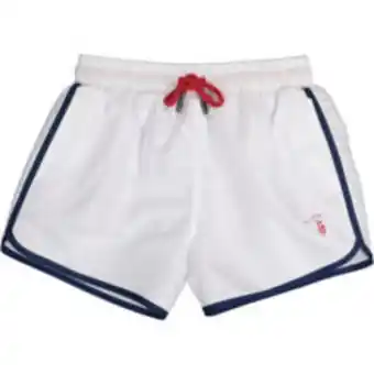 TK Maxx White & navy trim swim shorts offer