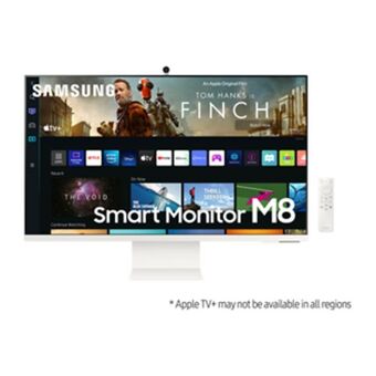 32" m80b uhd, usb-c white smart monitor with speakers & remote