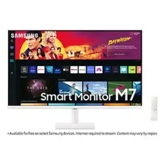 Samsung 32" m70b white uhd, usb-c smart monitor with speakers & remote offer
