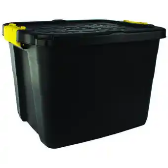 Machine Mart Barton storage 012492/5 - 42l heavy duty trunkbox with lid - black pack of 5 (500 x 400 x 350mm) offer
