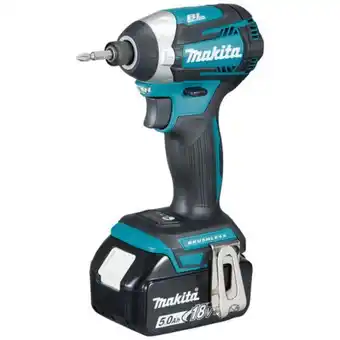 Machine Mart Makita dtd154rtj 18v lxt bl impact driver with 2 x 5.0ah batteries offer