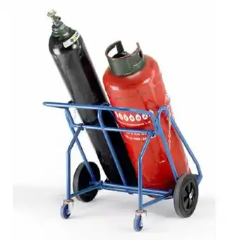 Machine Mart Barton oxygen propane cylinder trolley with rear wheels offer