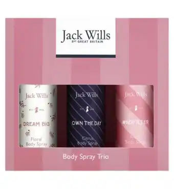 Boots Jack wills body spray trio offer