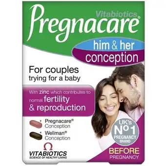 Lloyds Pharmacy Vitabiotics pregnacare his and hers conception tablets offer