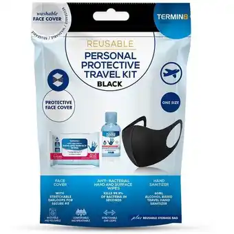 Lloyds Pharmacy Termin8 adult/teen reusable protective travel kit black offer