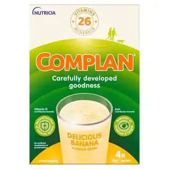 Lloyds Pharmacy Complan banana flavour nutritional drink sachet offer