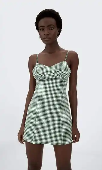 Stradivarius Gingham strappy dress offer