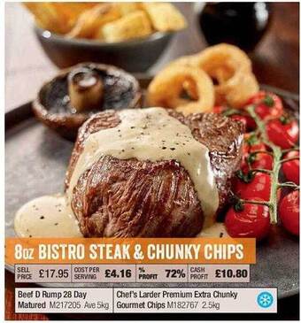 Makro 8oz Bistro Steak & Chunky Chips offer