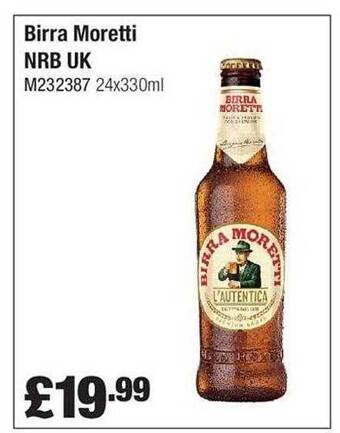 Makro Birra Moretti Nrb Uk offer