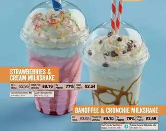 Makro Strawberries & Cream Milkshake Banoffee & Crunchie Milkshake offer