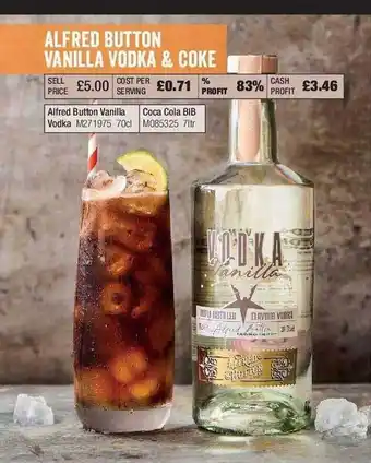 Makro Alfred Button Vanilla Vodka & Coke offer