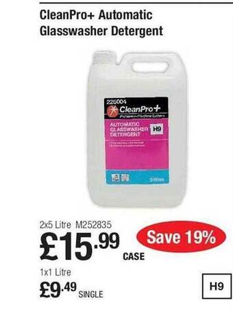 Makro Cleanpro+ Automatic Glasswasher Detergent offer
