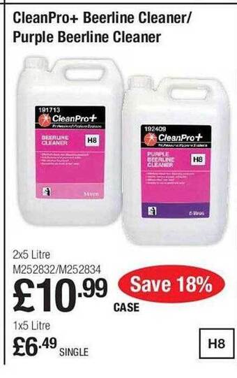 Makro Cleanpro+ Beerline Cleaner Purple Beerline Cleaner offer