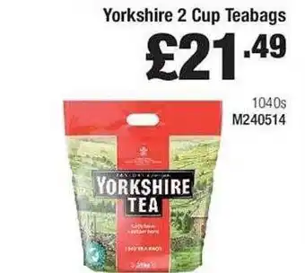 Makro Yorkshire 2 Cup Teabags offer
