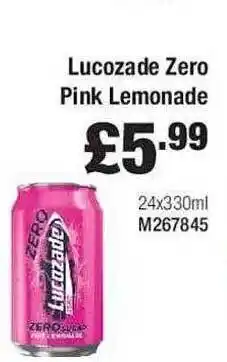 Makro Lucozade Zero Pink Lemonade offer