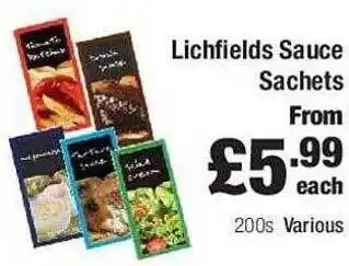 Makro Lichfields Sauce Sachets offer
