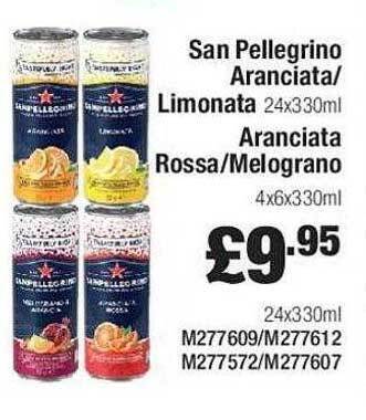 Makro San Pellegrino Aranciata Limonata Aranciata Rossa Melograno offer