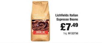 Makro Lichfields Italian Espresso Beans offer