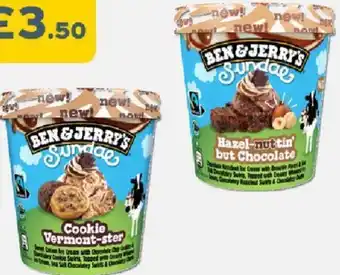 One Stop Ben & Jerry's Sundae Cookie Vermont-Ster 427ml, Ben & Jerry's Sundae Hazel Nuttin' BuT Chocolate 427ml offer